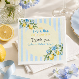 Serviette En Papier Mariage Lemon Blue Main Squeeze