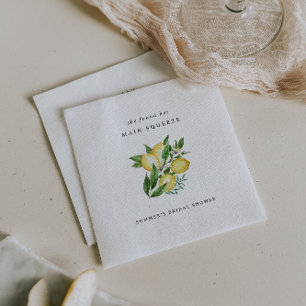 Serviette En Papier Mariage Lemon sur le thème de la douche de mariée