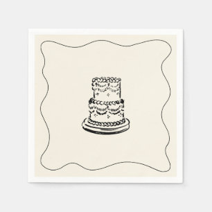 Serviette En Papier Mariage maquis rétro manuscrit
