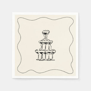 Serviette En Papier Mariage maquis rétro manuscrit