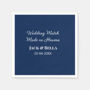 Serviette En Papier Mariage Match fait au ciel mariage faveurs bleu