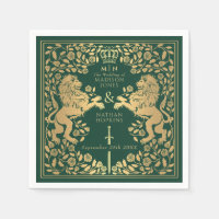 Mariage médiéval Green Royal Lion