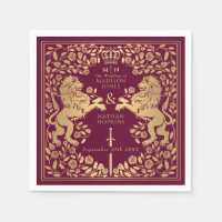 Mariage médiéval Red Royal Lion