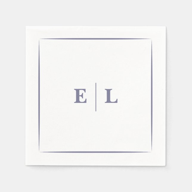Serviette En Papier Mariage minimal de fleur de crépuscule (Devant)