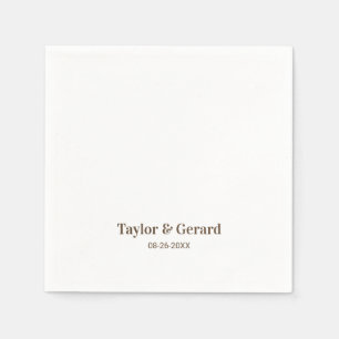Serviette En Papier Mariage minimaliste élégant