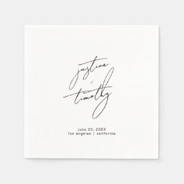 Serviette En Papier Mariage minimaliste moderne