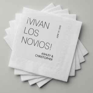 Serviette En Papier Mariage minimaliste moderne Vivan Los Novas
