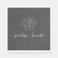 Mariage minimaliste noir et blanc