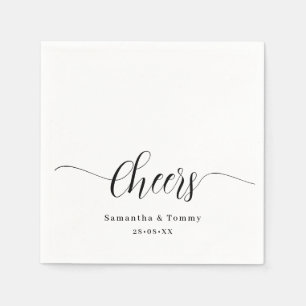 Serviette En Papier Mariage minimaliste simple et élégant
