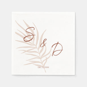 Serviette En Papier Mariage monogramme personnalisé