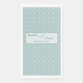 Serviette En Papier Mariage motif bleu pastel