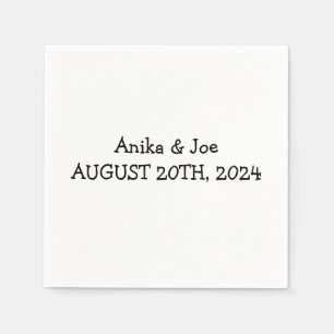 SERVIETTE EN PAPIER MARIAGE NAPKINS PERSONNALISÉ