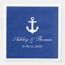 Mariage nautique Ancre Bleu D