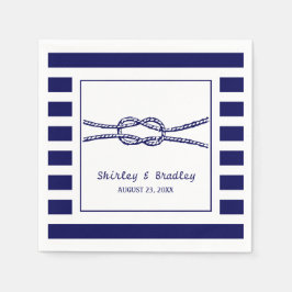 Serviette En Papier Mariage nautique de la Marine Personnalisé