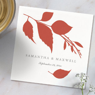 Serviette En Papier Mariage orange brûlé thème Cocktail serviettes