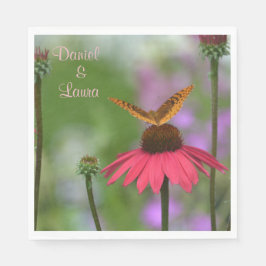 Serviette En Papier Mariage papillon du jardin