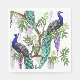 Serviette En Papier Mariage Peacock