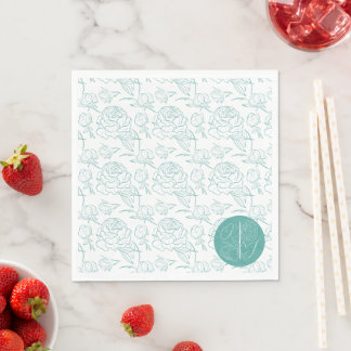 Serviette En Papier Mariage Peony Elegance