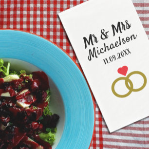 Serviette En Papier Mariage personnalisé