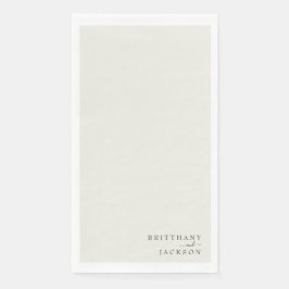 Serviette En Papier Mariage personnalisé crème