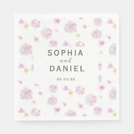 Serviette En Papier Mariage personnalisé des fleurs de printemps
