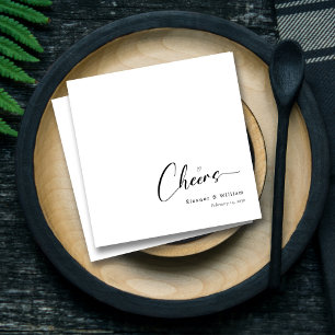 Serviette En Papier Mariage Personnalisé Élégant À La Main