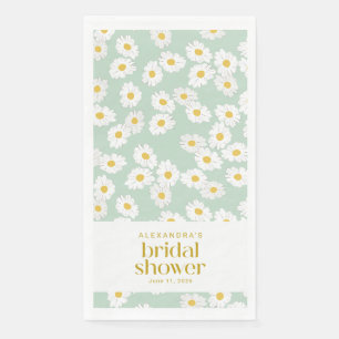 Serviette En Papier Mariage Personnalisé Fleurs de Pâquerette de Print
