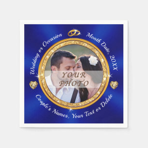 Serviette En Papier Mariage personnalisé serviettes BULK avec votre ph