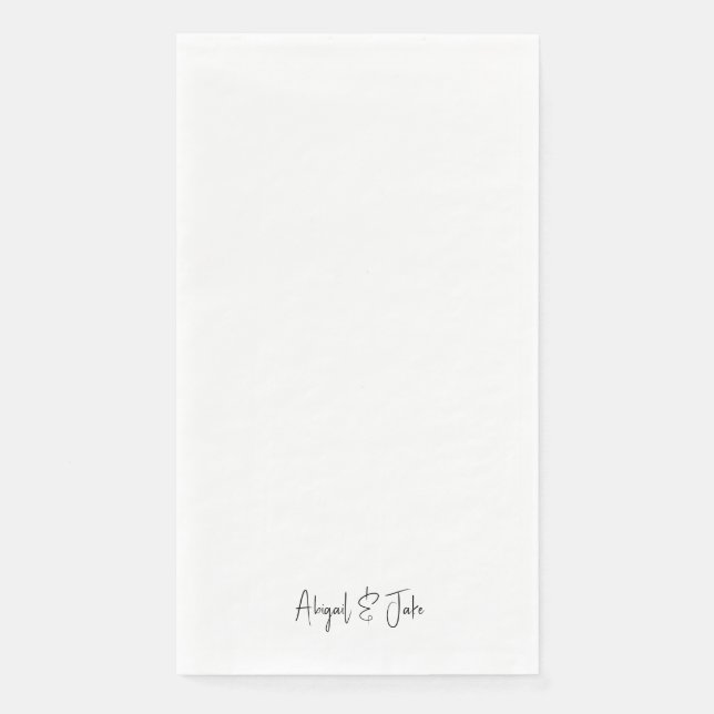 Serviette En Papier Mariage personnalisé ultra moderne (Devant)