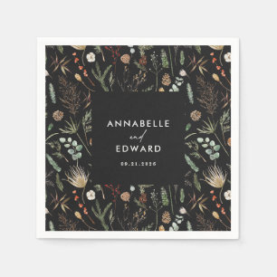 Serviette En Papier Mariage photo arche aquarelle botanique floral
