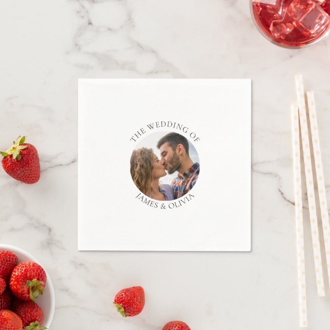 Serviette En Papier Mariage photo Couple Papier Napkin (En situation)