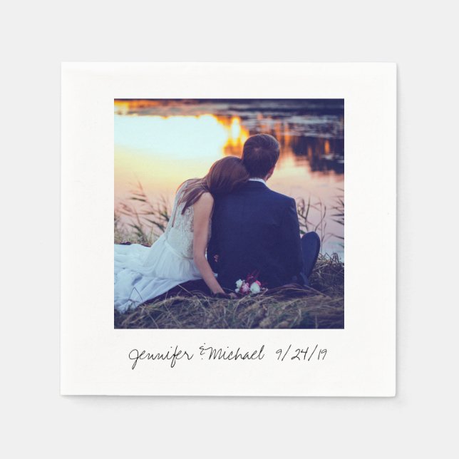 Serviette En Papier Mariage photo instantanée (Devant)