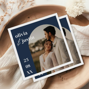 Serviette En Papier Mariage photo minimaliste moderne Boho Arch