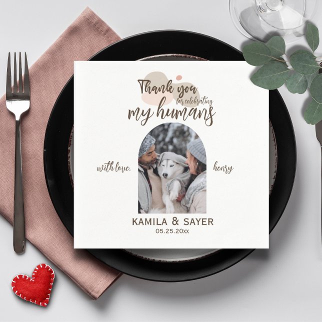 Serviette En Papier Mariage photo pour animaux de compagnie personnali (Créateur téléchargé)