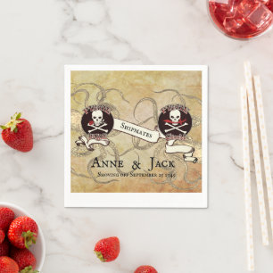 Serviette En Papier Mariage pirate