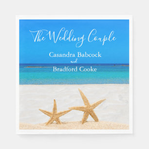 Serviette En Papier Mariage plage 2 Starfish en Mariage de sable
