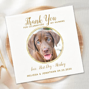 Serviette En Papier Mariage pour animaux de compagnie Merci personnali