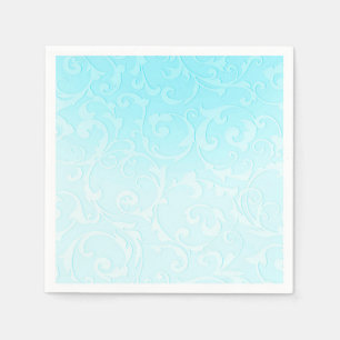 Serviette En Papier Mariage Princesse Bleu Élégant Tourbillon de Conte