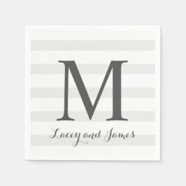 Serviette En Papier Mariage rayé Napkin