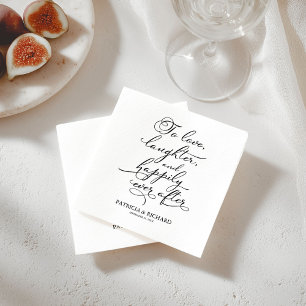 Serviette En Papier Mariage Rires Heureux Pour Toujours