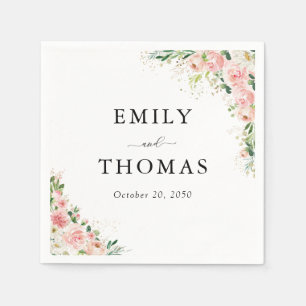 Serviette En Papier Mariage rose rose vierge
