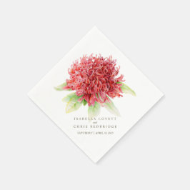 Serviette En Papier Mariage rouge waratah papier serviette