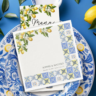 Serviette En Papier Mariage rustique italien sur le thème du citron