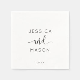 Serviette En Papier Mariage rustique Napkin Cocktail Napktail