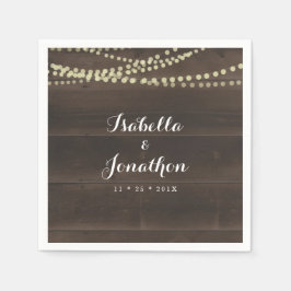 Serviette En Papier Mariage rustique simple