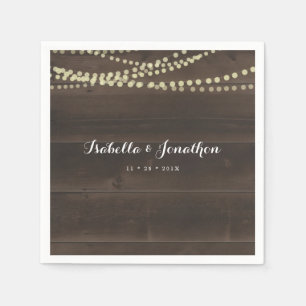 Serviette En Papier Mariage rustique simple