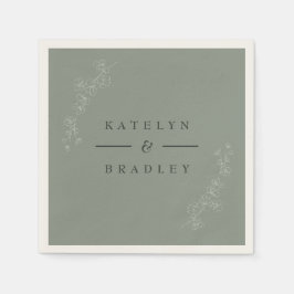 Serviette En Papier Mariage Sage Dream