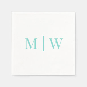 Serviette En Papier Mariage simple 2 initial lun VS do-it-yourself cou