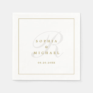 Serviette En Papier Mariage simple et élégant