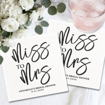 Mariage Simple Script Noir et Blanc pour une Baby 